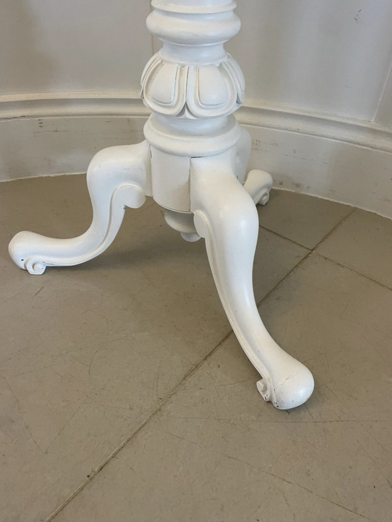 Antique Victorian Painted Adjustable Shaving Stand Vanity Mirror - Image 7